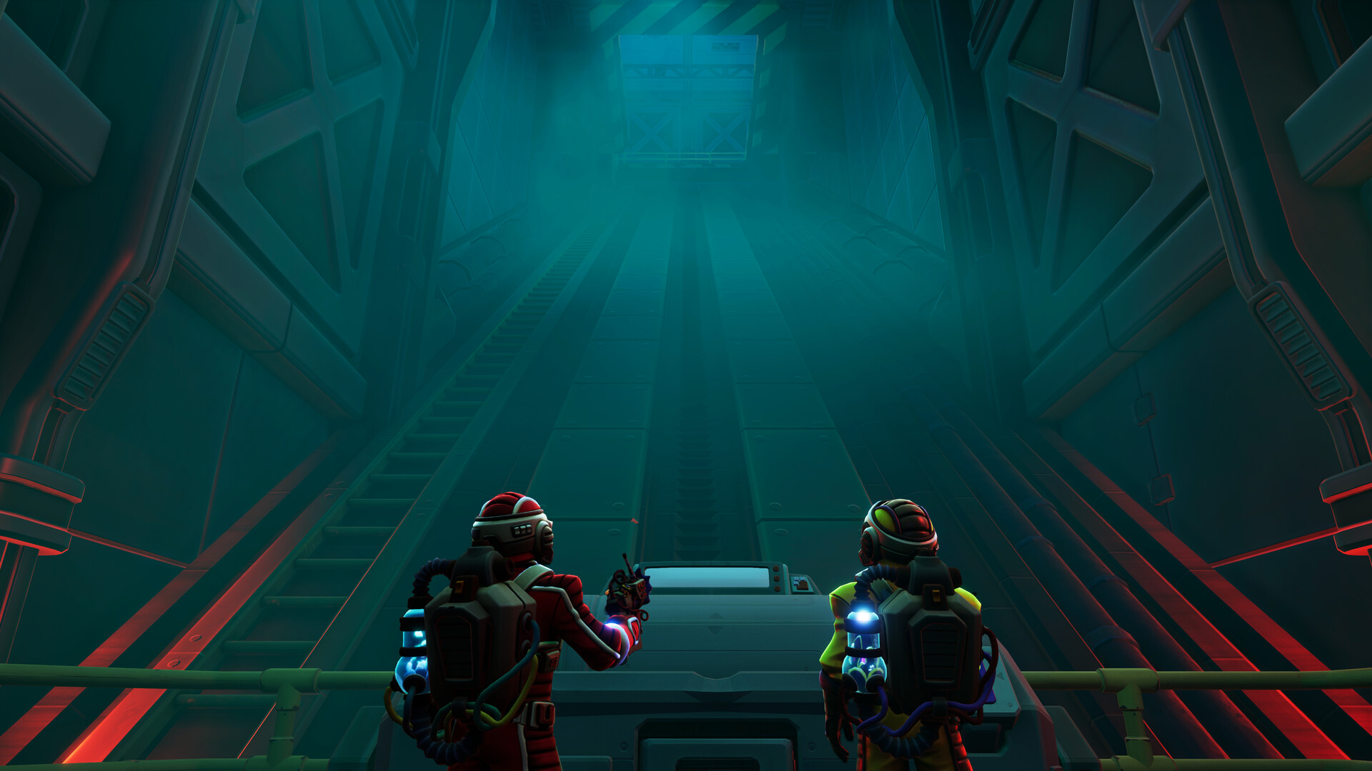 We Were Here Tomorrow - release date - two Explorers face a vast industrial shaft inside the Antarctic facility