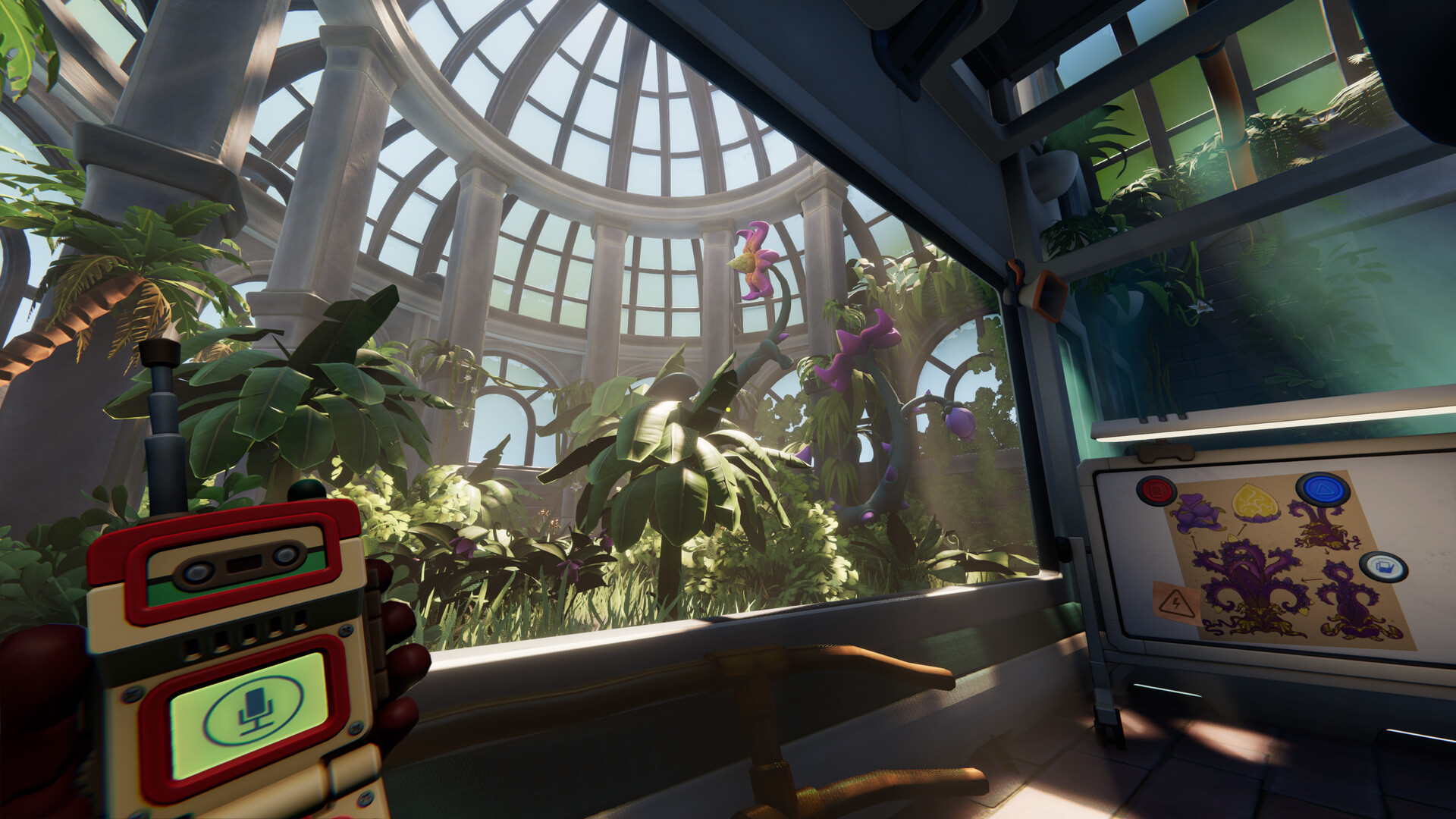 We Were Here Tomorrow - release date - two Explorers in a neon corridor of the research facility